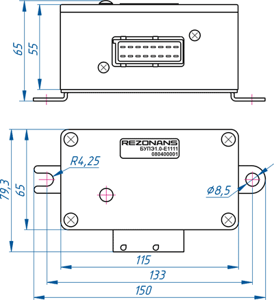 BUPE1 dimensions (mm)